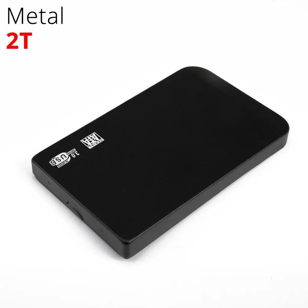 Metal Black 2T USB 3,0 Портативный внешний мобильный жесткий диск ПК ноутбук внешний жесткий диск адаптер Жесткий диск - Цвет: Metal Black 2T