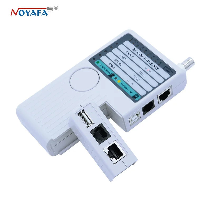 NF 3468 4 в 1 Многофункциональный цифровой RJ11/ RJ45/ BNC/ USB кабель тестер Длина Кабеля