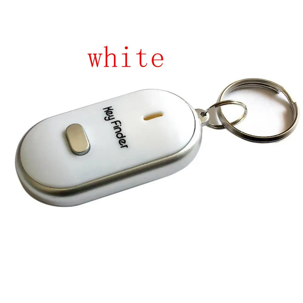 White Новое поступление беспроводной анти-потеря сигнализации напоминание ключ искатель брелок для ключей с локатором свисток звук со светодиодный светильник мини анти-потеря ключ искатель - Цвет: White