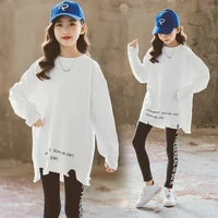 girls spring autumn long sleeved t shirt 2021 new childrens inner wear loose long bottoming top