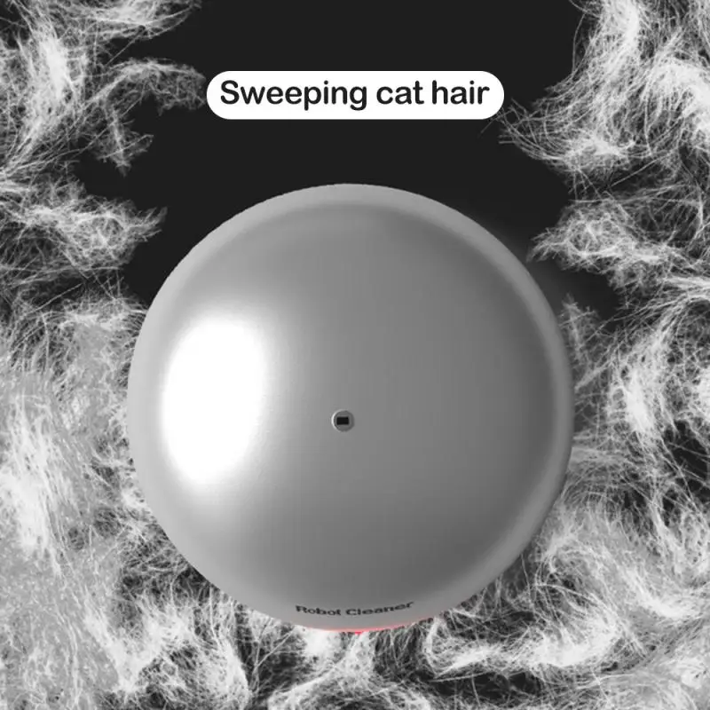 

Automatic Robot Vacuum Cleaner Powerful Suction For Clean Carpet Pet Hair & Play With Cat Sweeper Machine Anticollision For Home