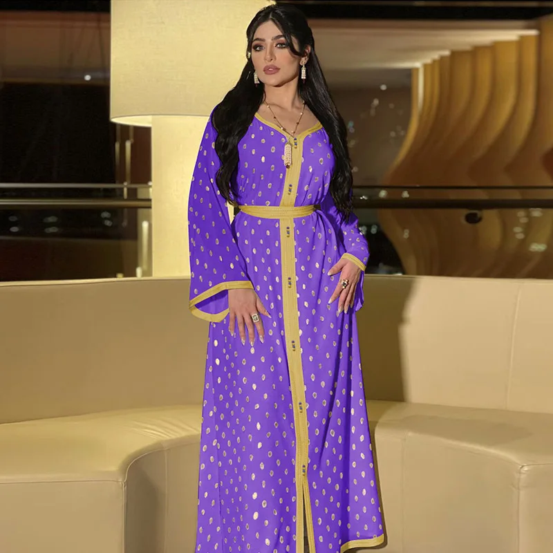 Индийское, турецкое, мусульманское платье, женское, с вышивкой, Дубайский халат, кафтан, этнические платья с длинным рукавом, дикие платья, м...