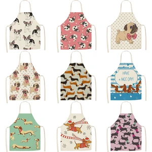 FYMX Cute передник для собаки Кухонные фартуки с изображением животных для поваров, женщин, мужчин, для уборки дома