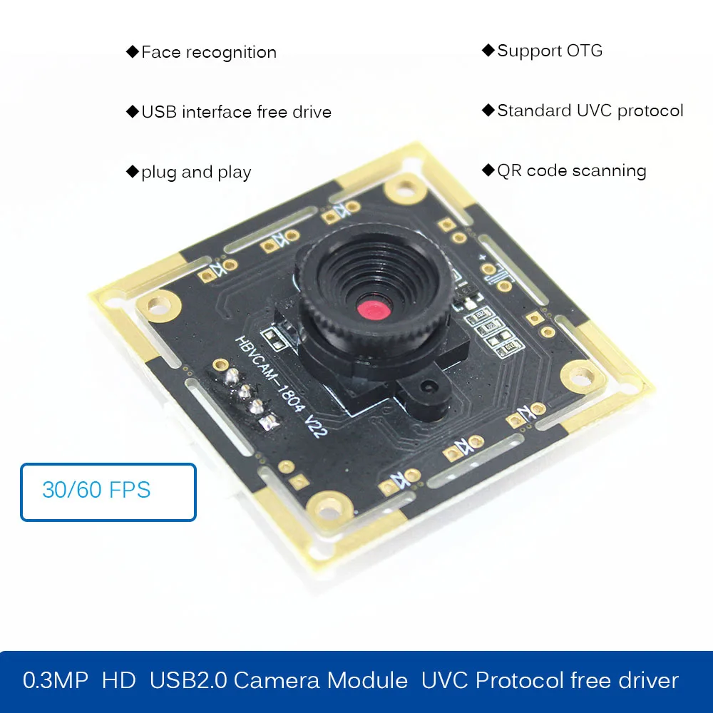 

Модуль камеры 30FPS USB CMOS BF3005 0.3MP USB2.0 модуль камеры 70 градусов с протоколом UVC свободный драйвер