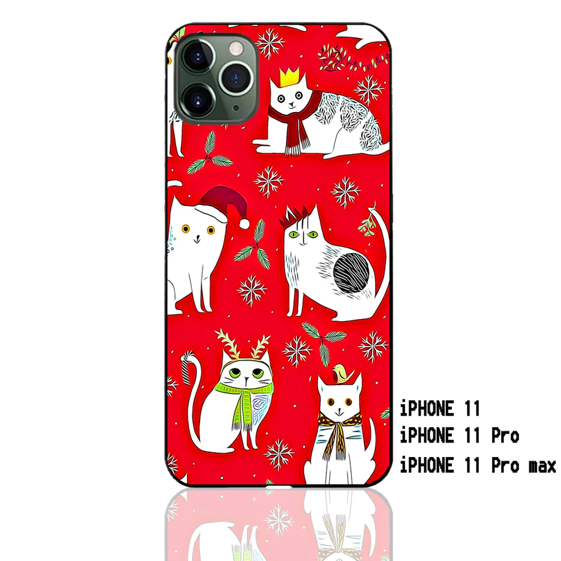 Рождественский мультяшный чехол для телефона с кошкой черный мягкий iPhone 11 Pro Max 6 7