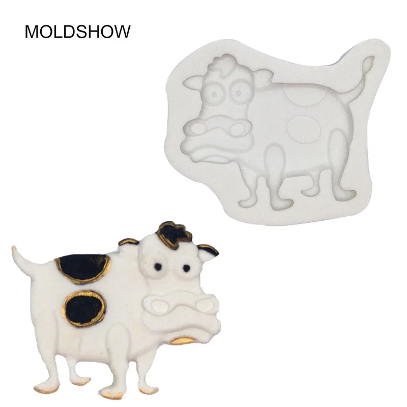 3D Милые молочные коровы крупного рогатого скота силиконовые формы форма для