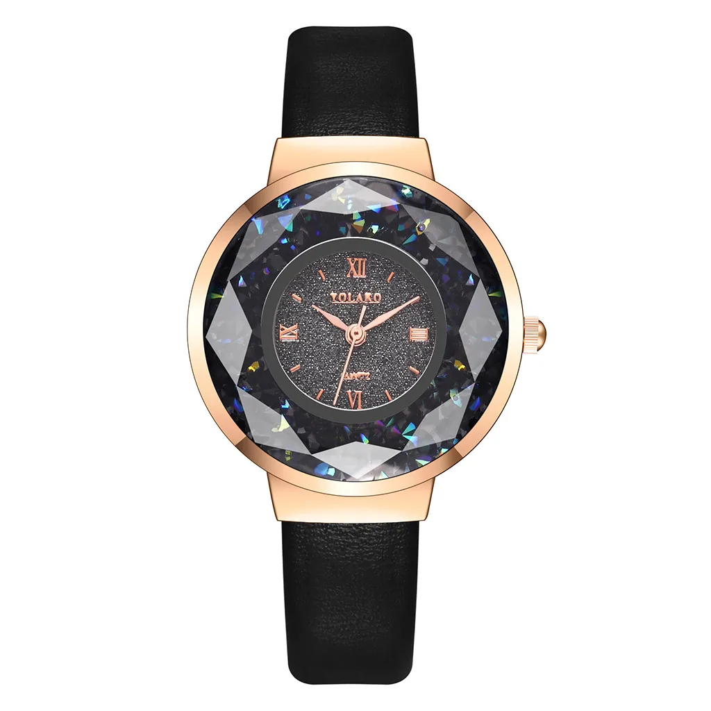 

Womens Watch Luxury Rhinestone high quality Women Casual Quartz Leather Band diamond Strap Watch Analog Wrist Watch Colorful YE1