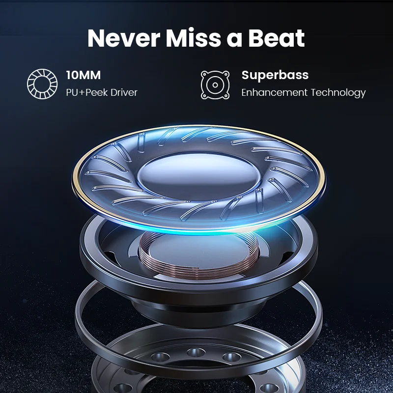 UGREEN HiTune X5 TWS беспроводные Bluetooth 5 2 наушники aptX чип Qualcomm 70ms низкая задержка 28 часов