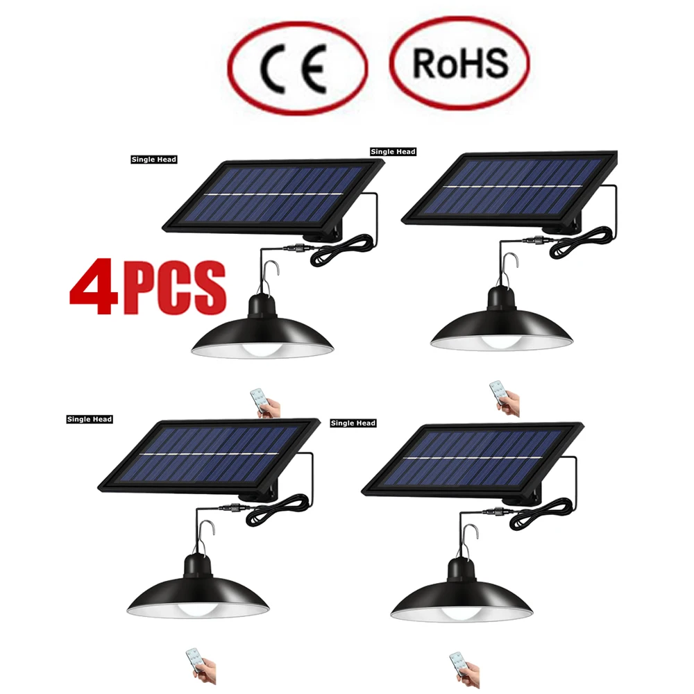 

4pcs Retro Lampshade Solar Pendant Chandelier solar Light Wall Lamp Waterproof Outdoor Garden Security Lights Luz Para Exterior