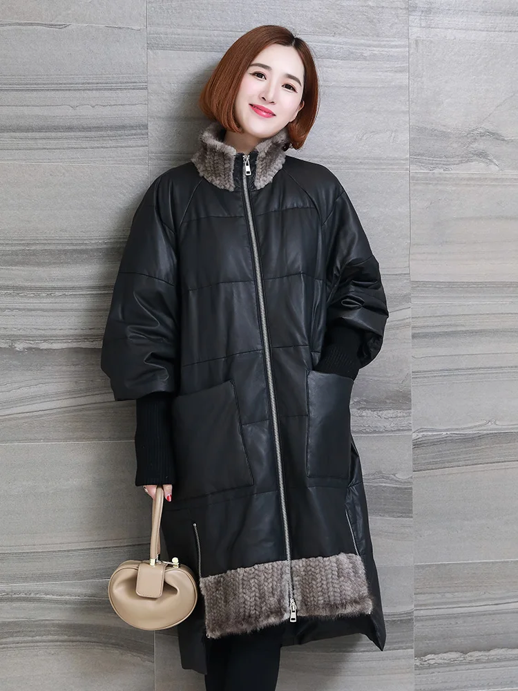 Real Fur Coat Genuine Leather Jacket Sheepskin Autumn Winter Jackt Women Clothes 2020 Korean Mink Down Coats ZT1438 | Женская одежда