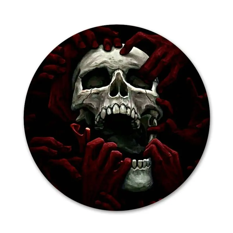 Мрачный Жнец Череп Значок на булавке значок декоративные Броши Металлические