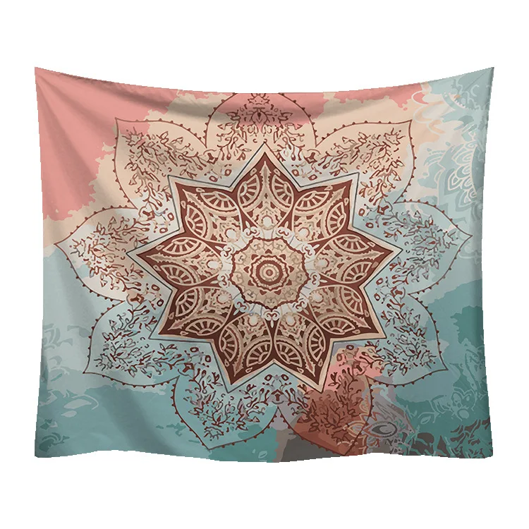 Гобелен с мандалой утолщенный мягкий плюшевый гобелен Настенный Коврик в