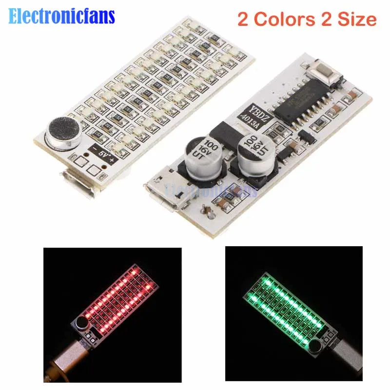 Миниатюрный USB светильник для музыкального спектра светодиодная плата 2x13 2x17 с