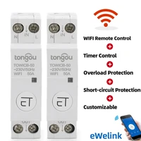 din rail ewelink app wifi circuit breaker smart timer switch relay remote control by smart home compatiable with alexa google