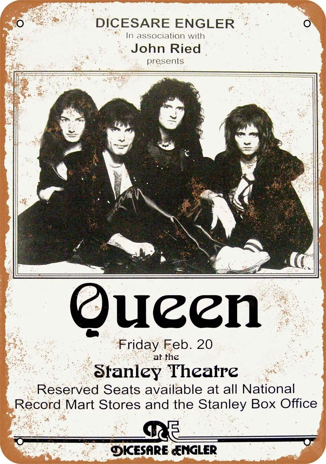 

SLALL 1976 Queen in Pittsburgh Retro Street Sign Household Metal Tin Sign Bar Cafe Car Motorcycle Garage Decoration