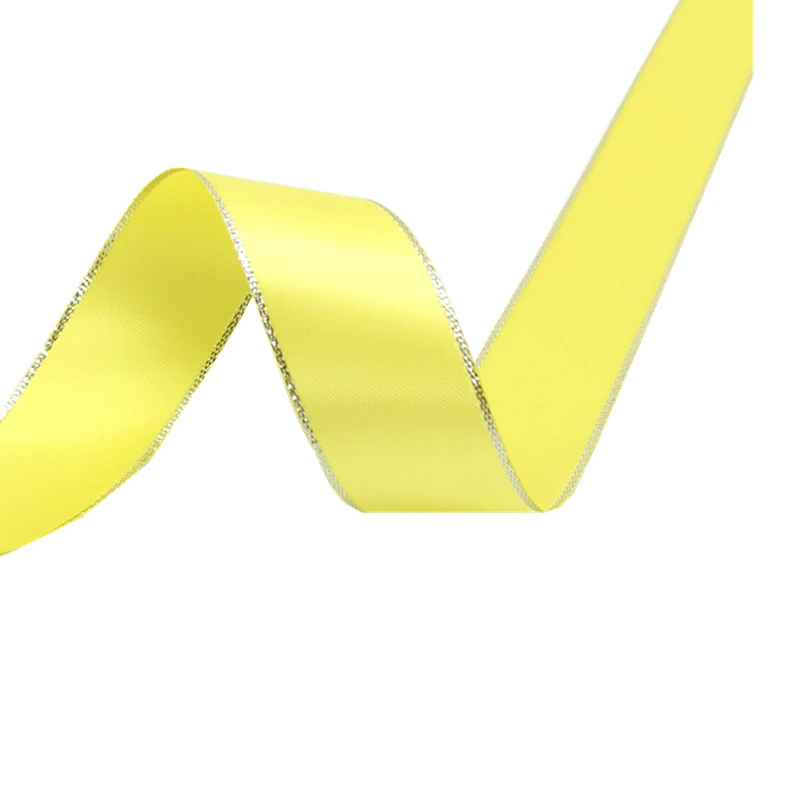 Атласная лента серебристая металлическая для цветов Подарочная Свадебная