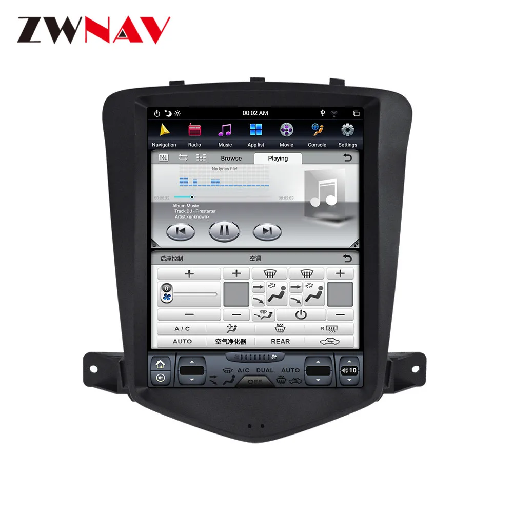 Android 10 128 ГБ Вертикальная Тесла для Chevrolet CRUZE 2006 - 2014 IPS экран автомобильный DVD GPS