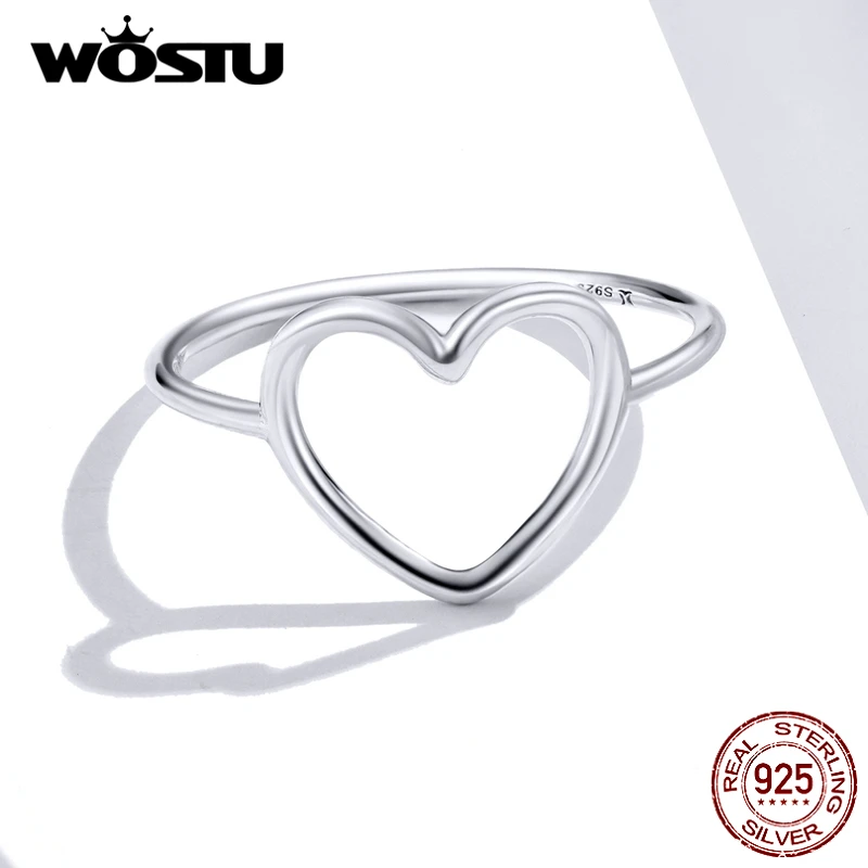 WOSTU 925 пробы Серебряный Длинный хвост мышь открытые Регулируемые кольца вечерние