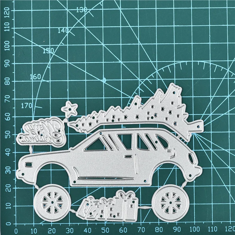 InLoveArts Christmas car background Metal Dies Scrapbooking Cutting Craft Stamps die Cut Embossing Card Make Stencil | Дом и сад