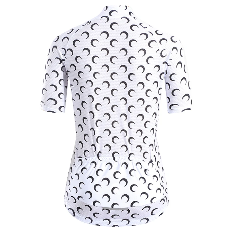 Новая летняя женская велосипедная футболка Moon кожаная цветная одежда белая