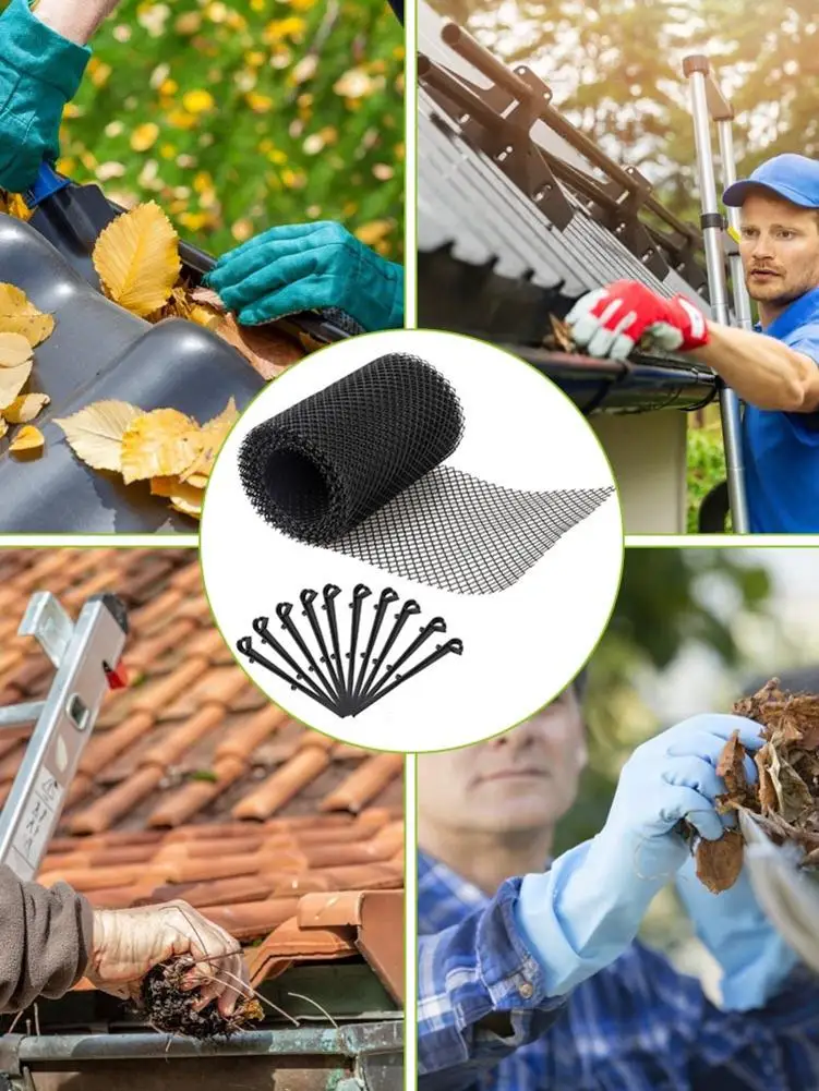 

Gutter Guard Mesh Net Gutter Guard Gutters Leaf Protection Mesh Cover With Clip Hooks Roof Gutter Guard Filters Blockage Leaf