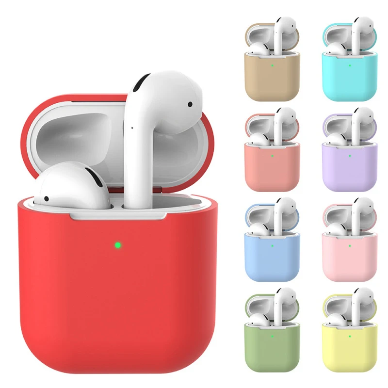 

Soft Silicone Cases For Apple Airpods 1/2 Protective Bluetooth Wireless Earphone Cover For Apple Air Pods Charging Box Bags