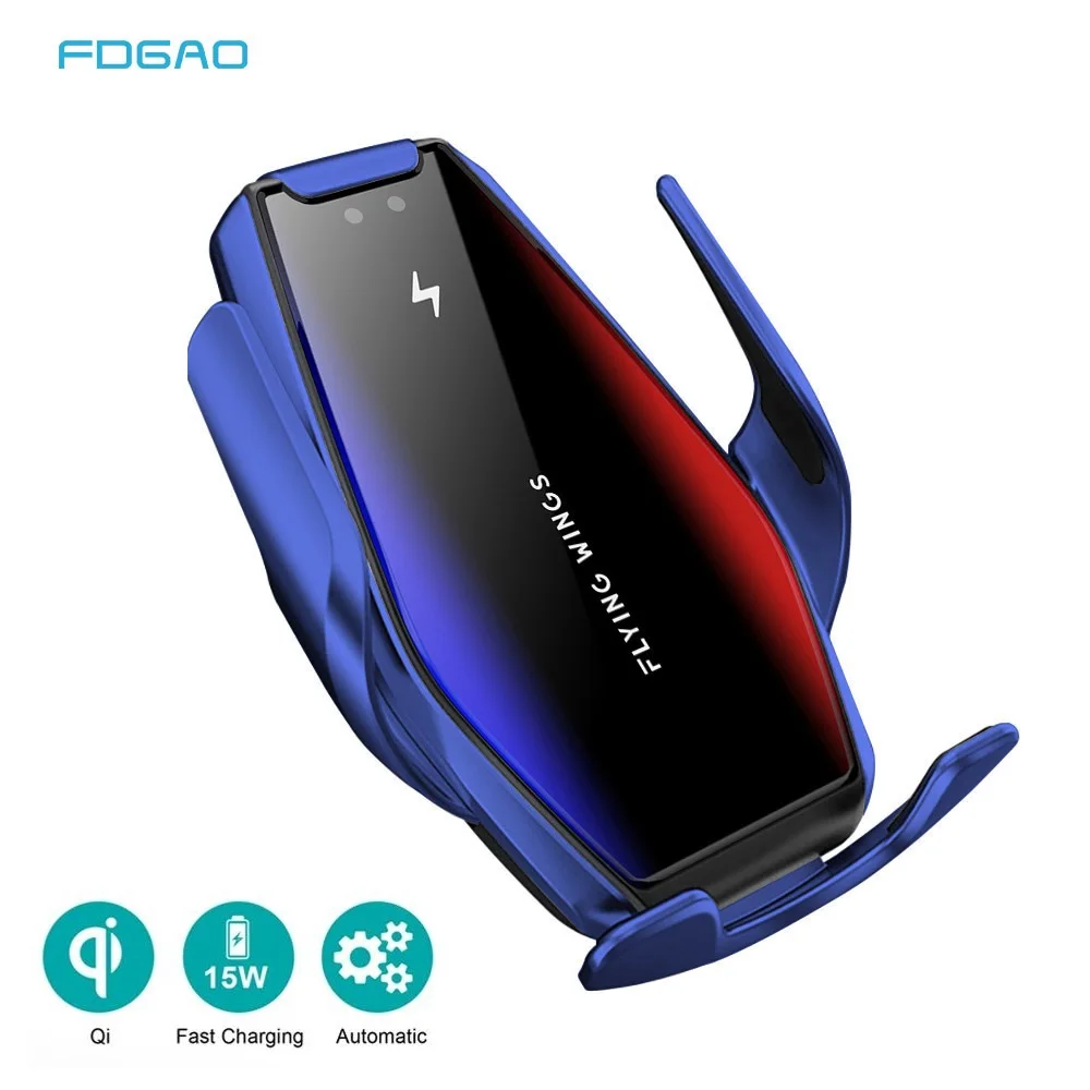 Автоматическое зажимное автомобильное беспроводное зарядное устройство для iPhone