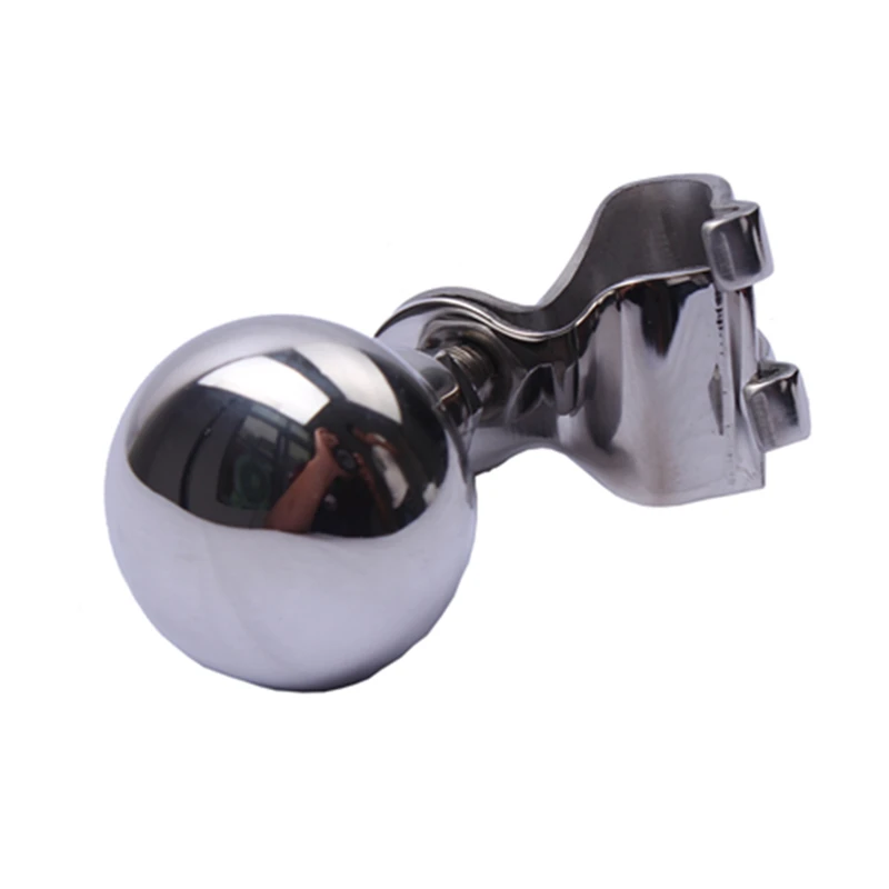 

2pcs 316 Stainless Steel Steering Wheel Knob With Black Cap Marine Boat Yacht Kayak Accessory