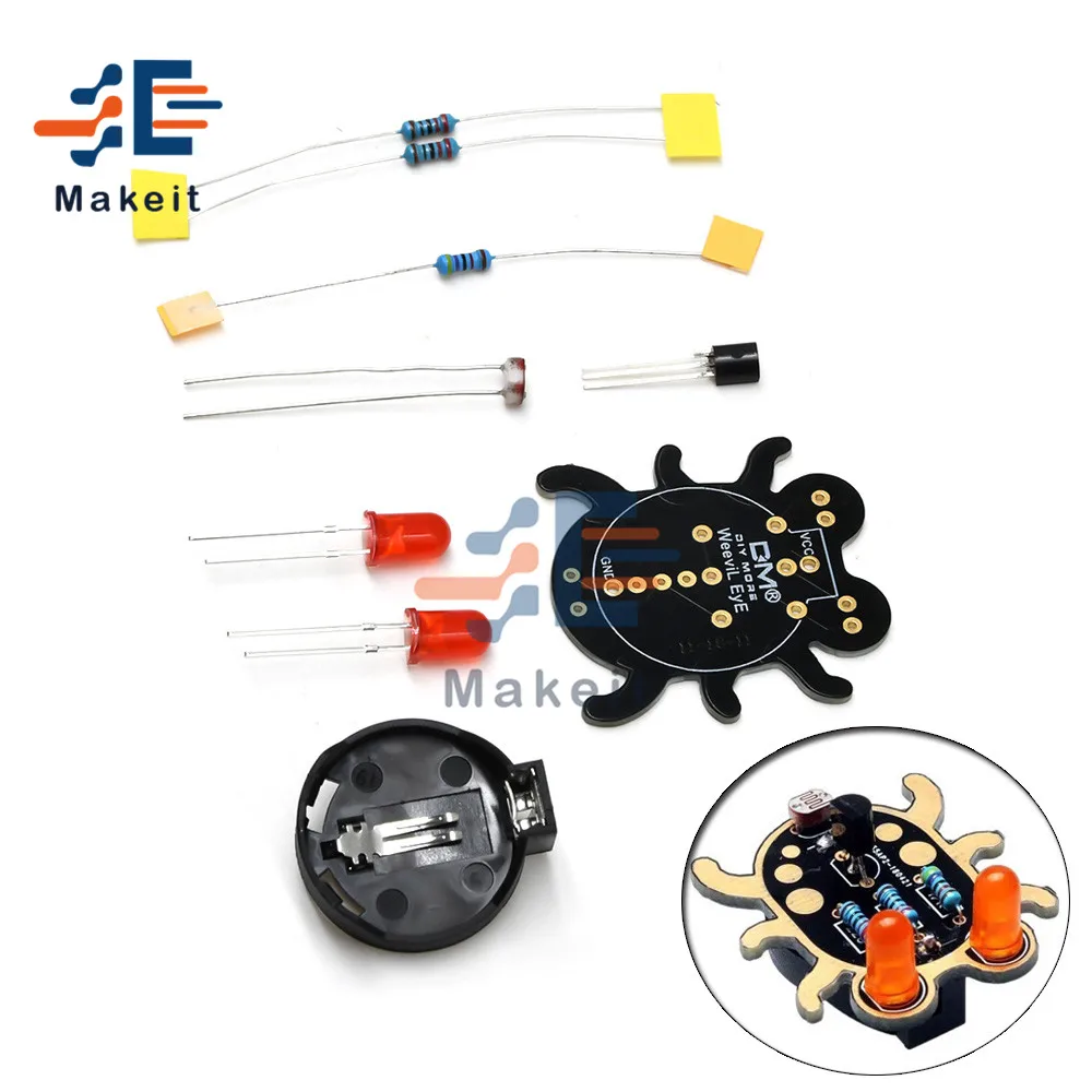 Набор электронный сделай сам для начинающих Weevil Eye обучающий паяльный набор