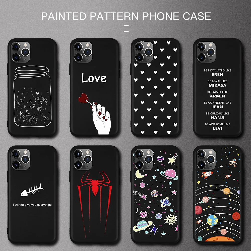 Soft TPU Silicone Phone Case For iPhone 11 Pro Max 2019 Xs Xr X 6 6S Plus Space Pattern |
