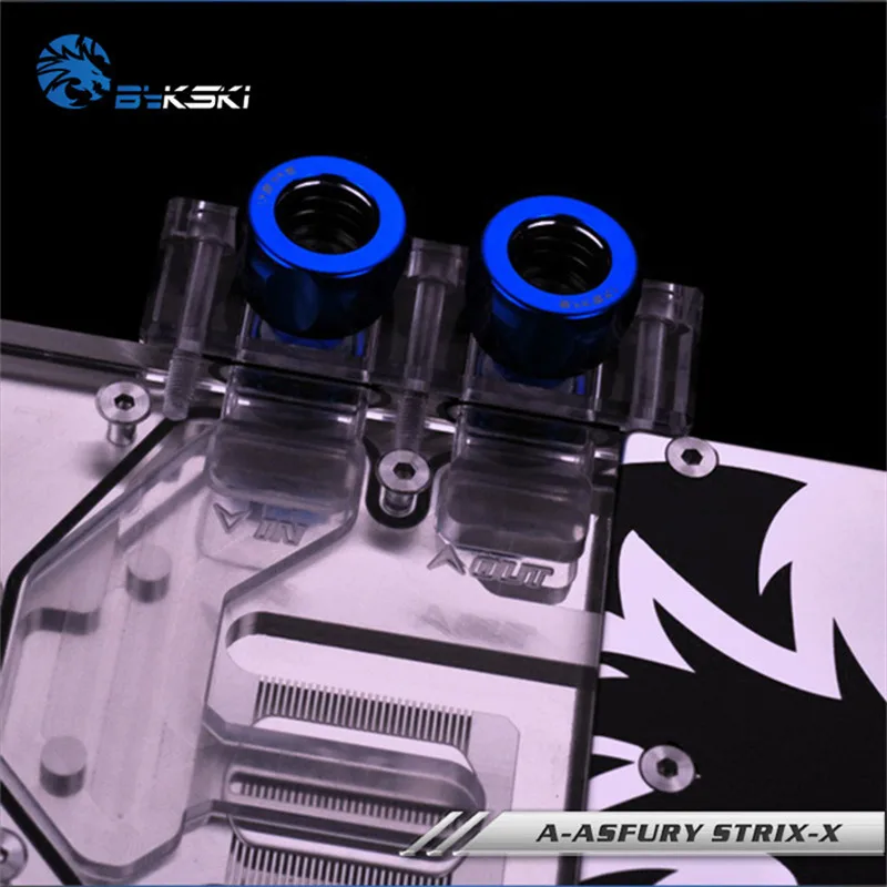 

BYKSKI A-ASFURY STRIX-X Full Cover Graphics Card Block use for ASUS STRIX-R9-FURY-DC3-4G-GAMING Video Card Block RGB Controller