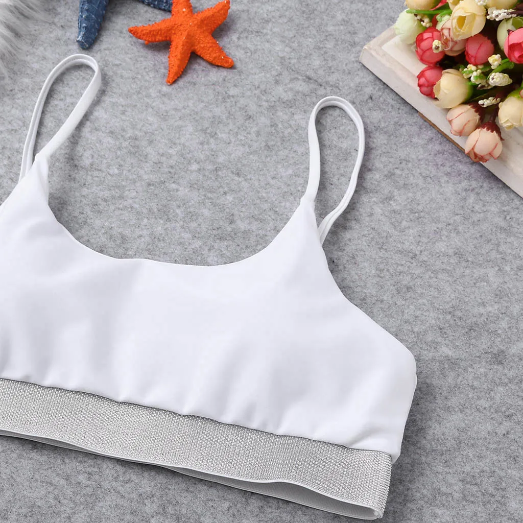 Сексуальное женское бикини однотонное с эффектом пуш ап 2019 мягкими бретелями и