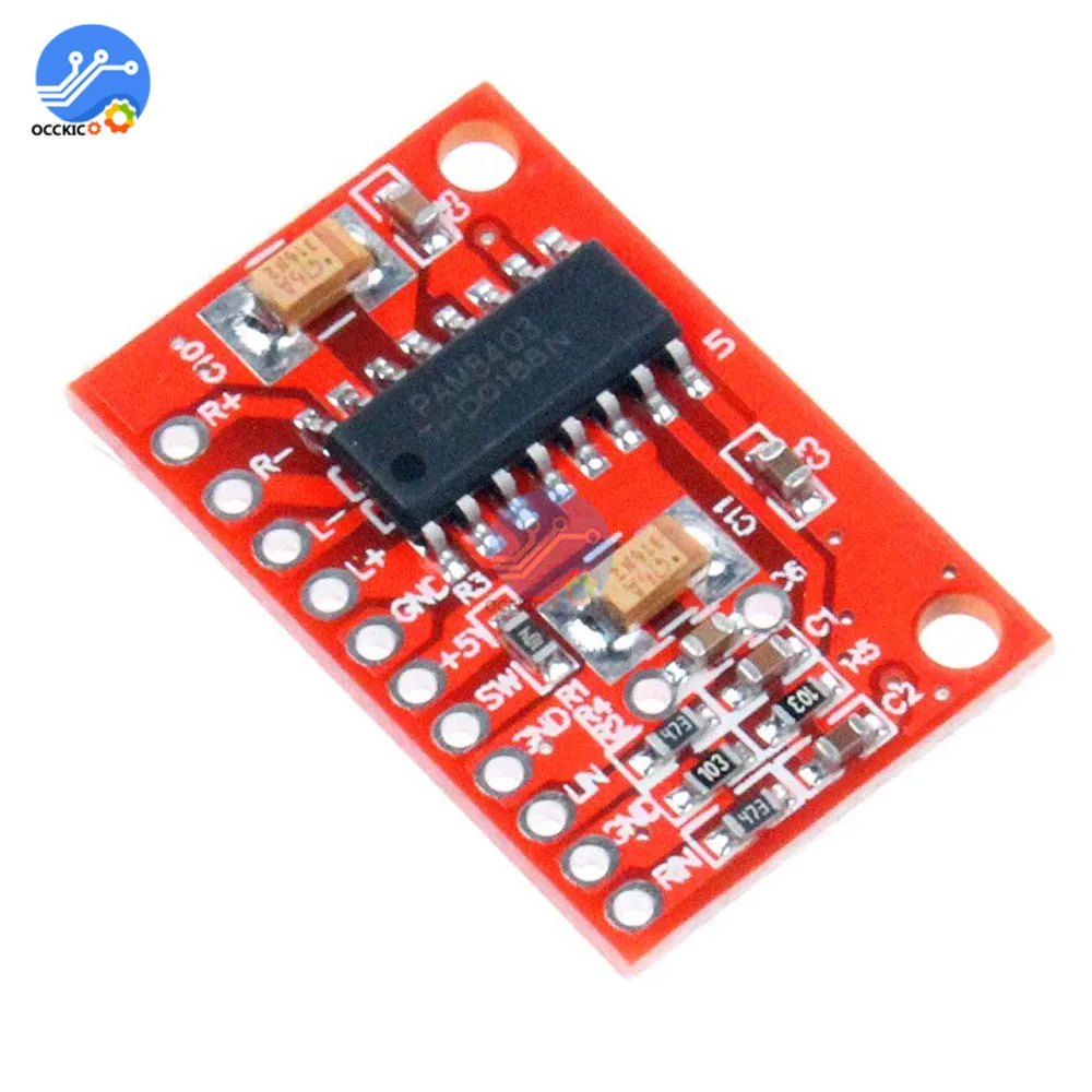 PAM8403 мини цифровой силовой модуль amplificador DC2.5-5.5 в USB мощность двухканальный динамик усилитель плата