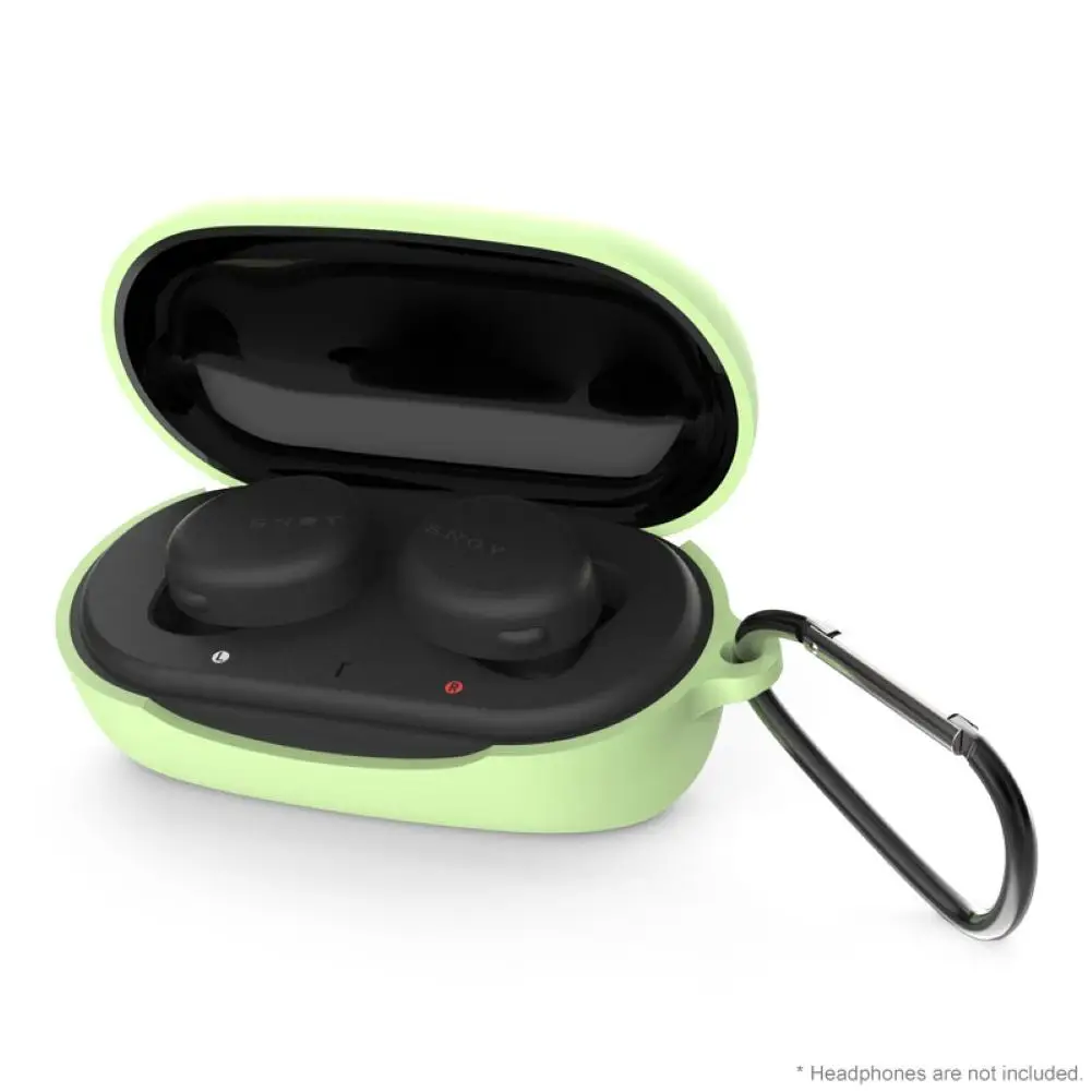 

Solid Color Anti-drop Soft Bluetooth Fashion Soft Earphones Protective Case for Sony WF-XB700 With Metal Finger Buckle Anti-lost