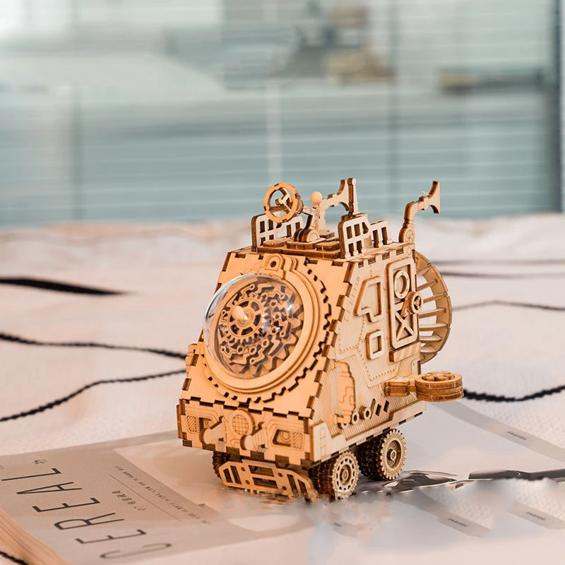 Сделай Сам собранная музыкальная шкатулка 3d Трехмерная головоломка деревянная