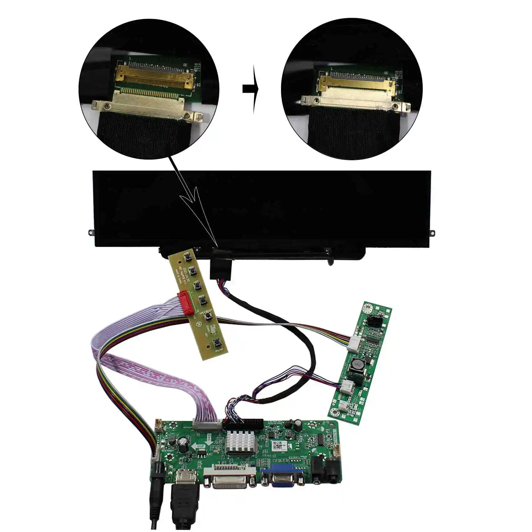 13.3inch 1280x800 B133EW07 V2 LP133W2-TLAA LP133WX3-TLA1 B133WE04 V0 V4 LTN133AT09 N133IGE LCD HD-MI DVI VGA AUDIO Board | Электроника