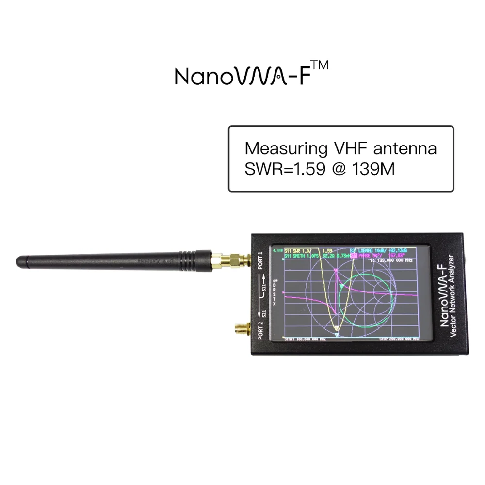 NanoVNA-F VNA HF VHF УВЧ векторная сетевая антенна анализатор+ 4,3 дюймов ips lcd+ металлический чехол+ аккумулятор 5000 мАч
