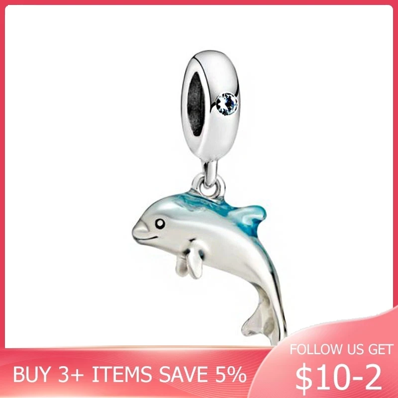 2020 новые летние 925 стерлингового серебро ювелирные изделия мерцающий Дельфин