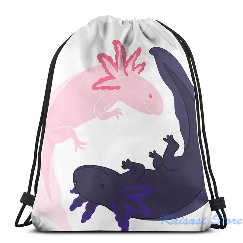 Рюкзак с забавным графическим принтом Yin &amp Yang Axolotls USB-зарядкой мужские школьные