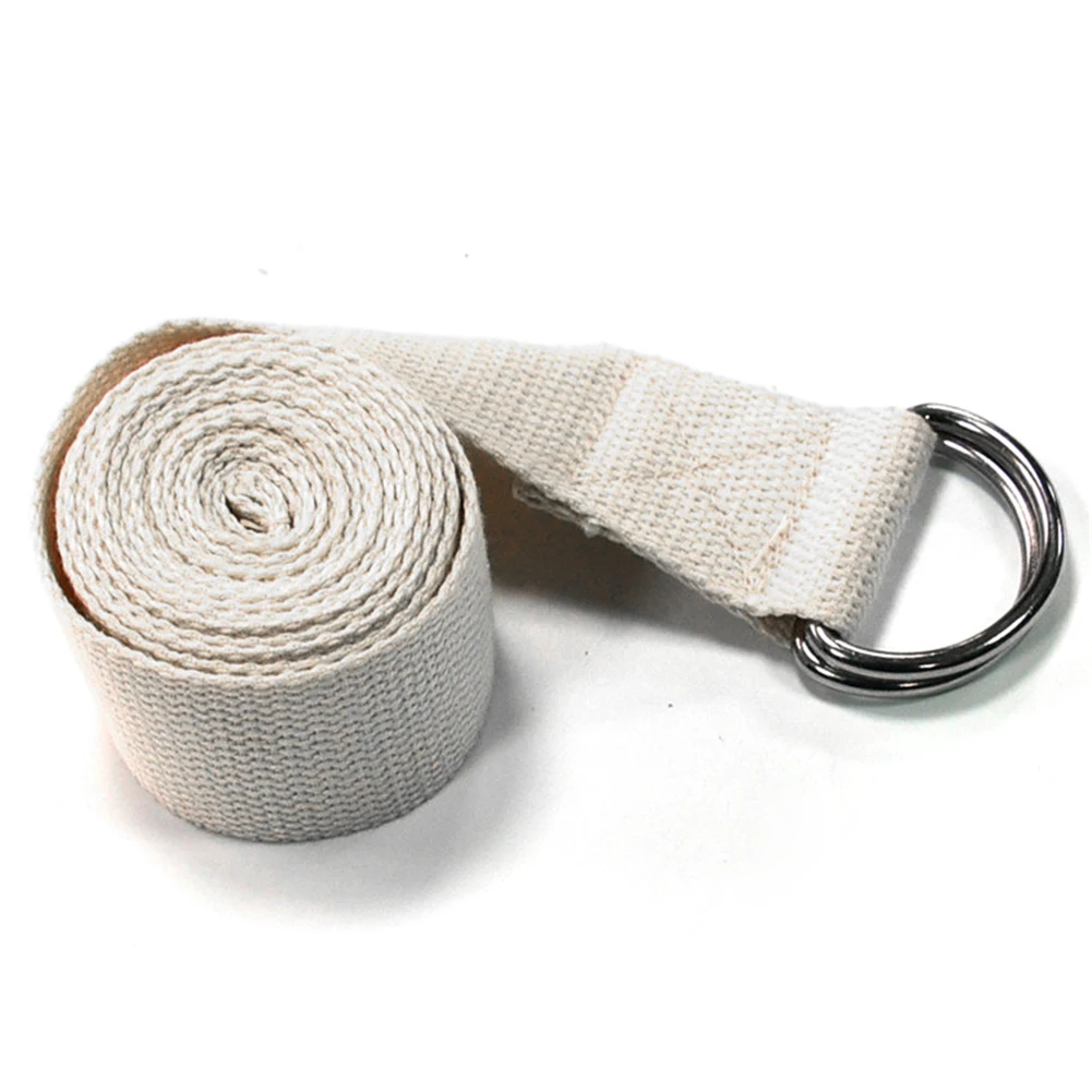 

White Cotton Stretch Belt Gym Shaping Yoga Rope Can't Afford The Ball No Lint Stretching Belt Strength Training