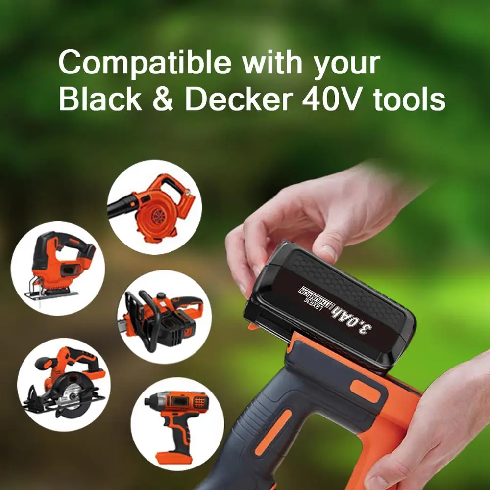 36V/40V Макс литий Батарея LBX2040 LBXR36 для BLACK&ampDECKER LHT2240CFF LCS1240B LST136B LCC140 LCC340C LSWV36 LCS40 LCS36 |