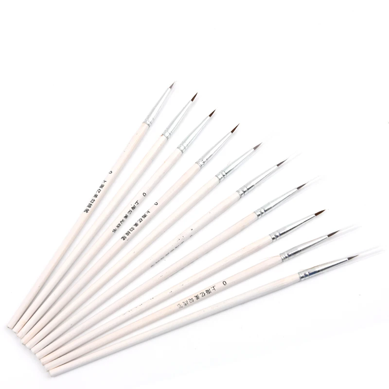 

10 шт./партия тонкой ручной Краски ed тонкая ручка товары для рукоделия рисунок художественная ручка Краски рисовальная нейлоновая кисть