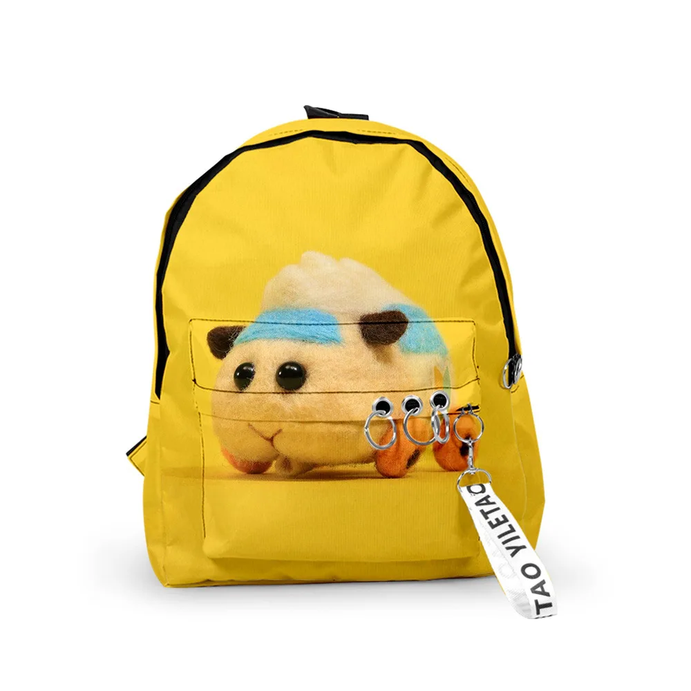 

Trendy Funny PUI PUI School Bags Travel Bags Boys Girls Cute Small Bags 3D Print Oxford Waterproof Key Chain Notebook Backpacks