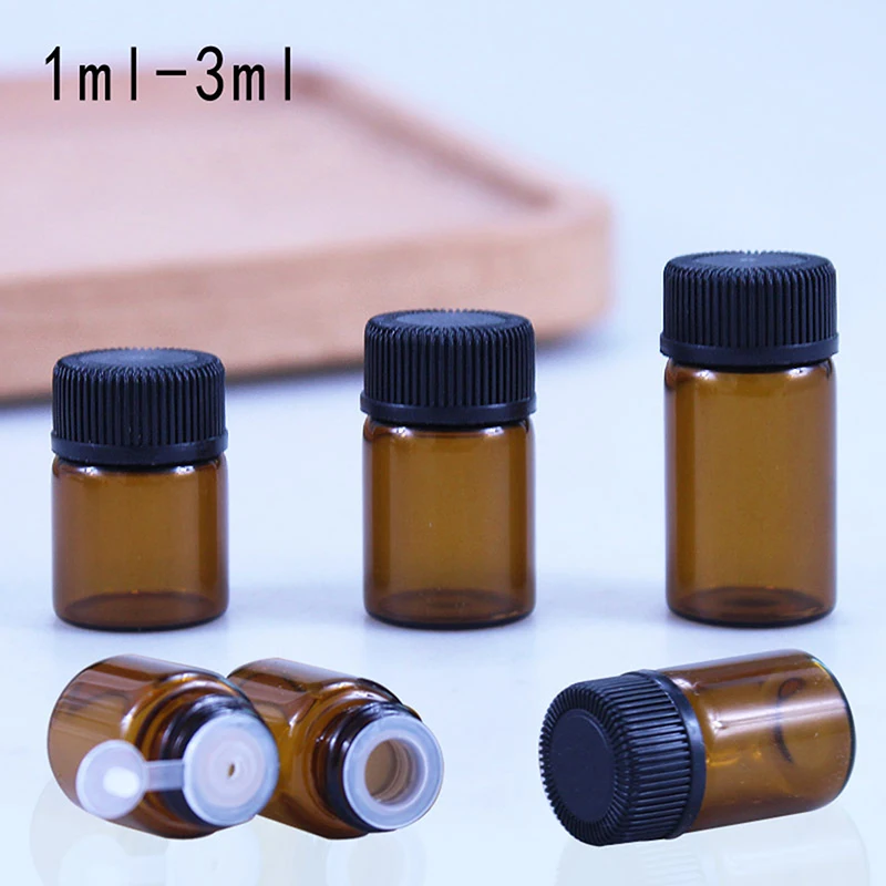 

5Pc Empty New Amber Glass Jar Container Cosmetic Cream Lotion Bottle Storage Box