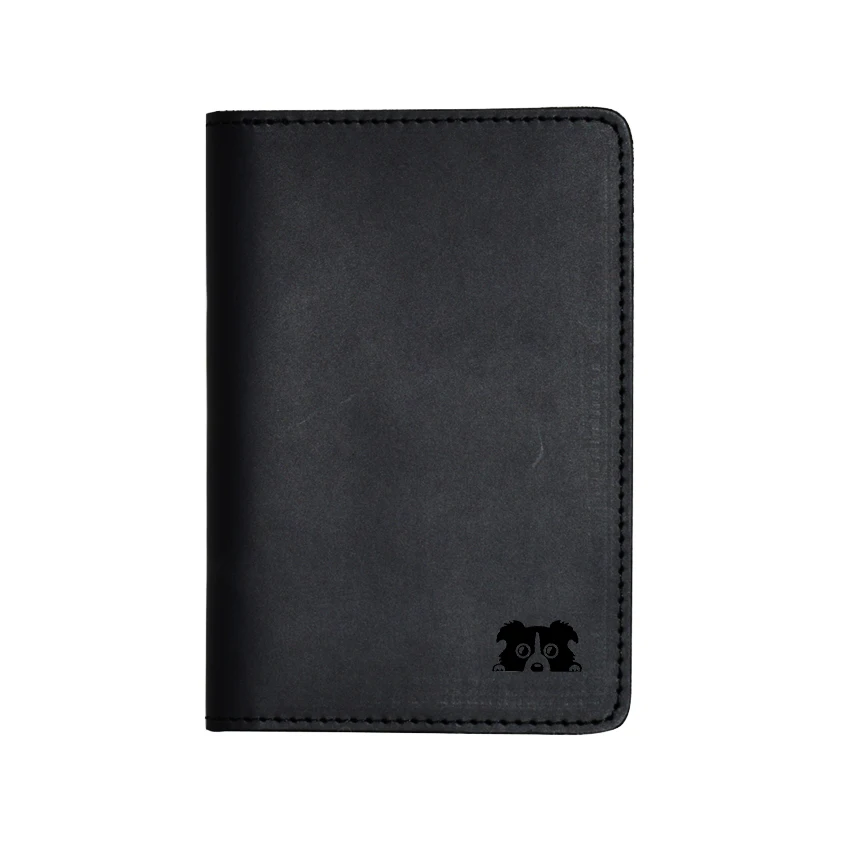 Кошелек с гравировкой Border Collie DOG чехол для паспорта и путешествий кожаный кошелек