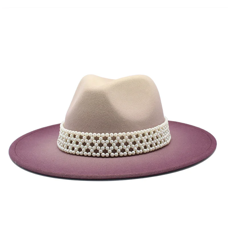 Шляпа федора Женская/Мужская шерстяная элегантная Панама с кожаной лентой