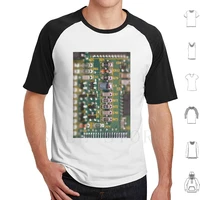 circuit board t shirt men cotton 6xl computer circuit board technology processor chip chips macro blue hardware lines