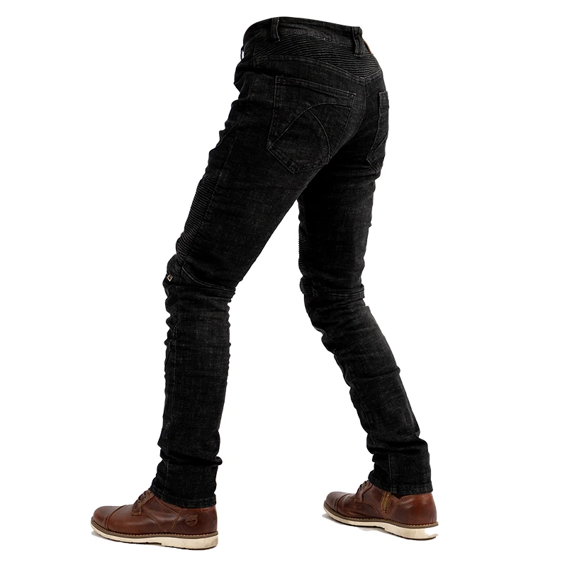 

2020 knee zipper motorcycle riding pants men's motorcycle pants fall-resistant for racing handsome slim jeans