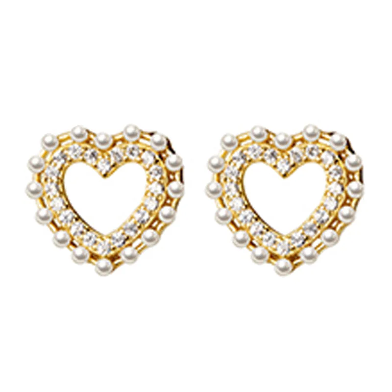 G2875 Gold Trusta 925 пробы серебряные ювелирные изделия женские модные милые миниатюрные маленькие серьги-гвоздики любовь подарок для девочек Дети Леди DS196 - Окраска металла: G2875 Gold
