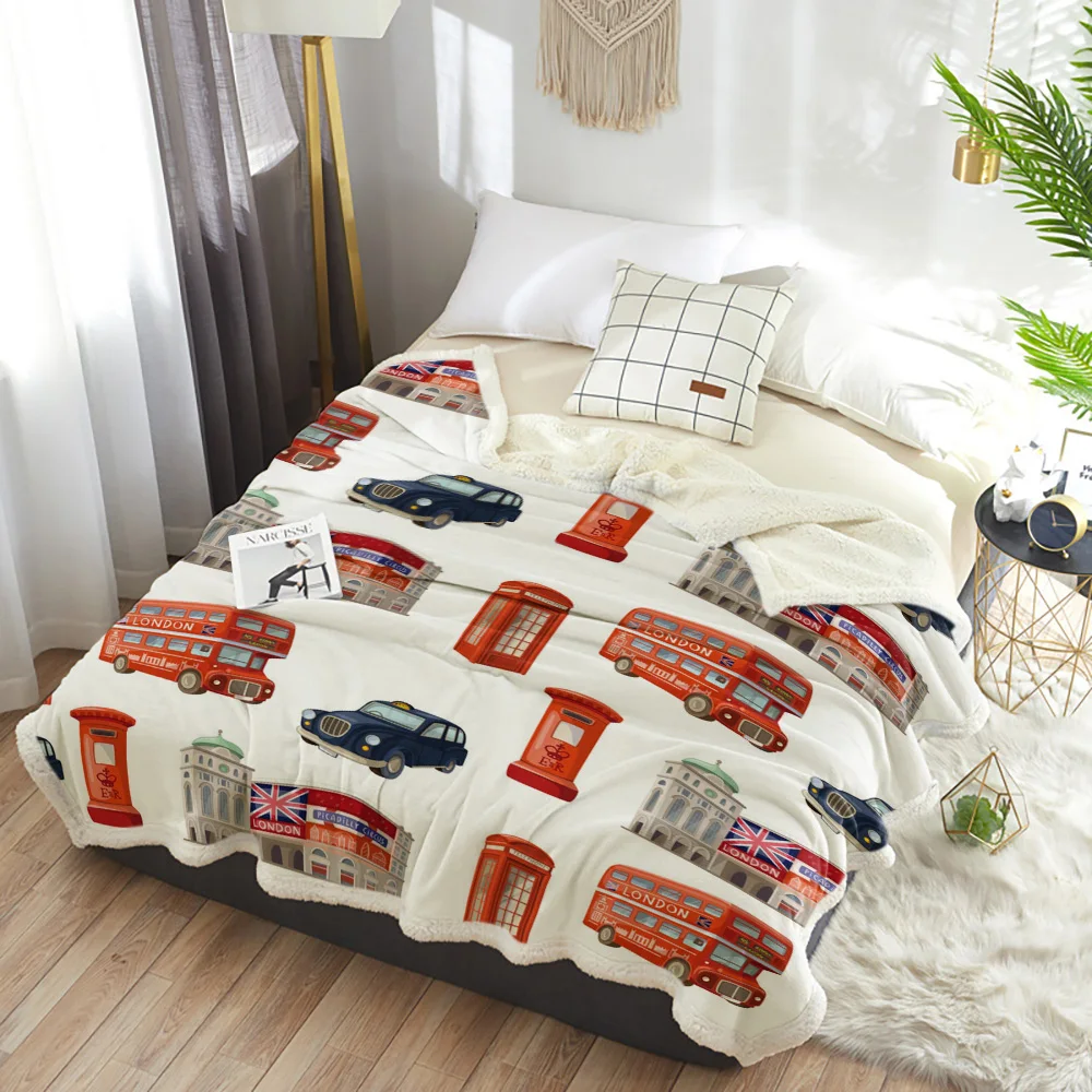 Накидка на почтовый ящик с автобусом и телефонной будкой британский флаг одеяло